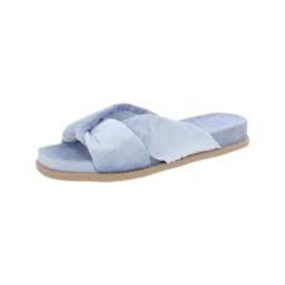 DOLCE VITA Velvet Slide Sandals Women's size 7 Light Blue Comfort